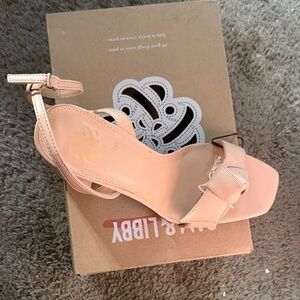 Sam & Libby Light Peach Sandals with Bow